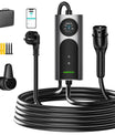 NOEIFEVO CY01 Typ 2 latauskaapeli Schuko 220V, 3,7kW mobiili seinälatauslaite sovelluksella, 6–16A 1-vaiheinen latauskaapeli sähköautoille (IEC 62196-2) & PHEV:ille