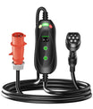 Noeifevo Type 2 Mobil EV Wallbox, 11KW 3-fase CEE16A Justerbar Ladeeffekt EV-lader, 5m/10m/15m EV-ladekabel for Model Y/3, ID.3/4/5, MG4, EX30, e-up, e-tron, Zoe og andre EV-er.
