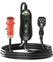 Noeifevo Type 2 Mobil EV Wallbox, 11KW 3-fase CEE16A Justerbar Ladeeffekt EV-lader, 5m/10m/15m EV-ladekabel for Model Y/3, ID.3/4/5, MG4, EX30, e-up, e-tron, Zoe og andre EV-er.
