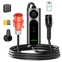 NOEIFEVO 2026 Pro Mobile Wallbox 11kw mit app, e auto CEE 16A auf Typ 2 Ladekabel, 3-phasig EV Ladegerät für Allen EVs(IEC 62196-2) & PHEVS