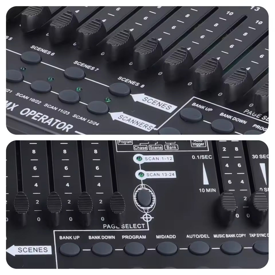 384-kanals DMX512-lyspult – profesjonell kontrollkonsoll for livekonserter, KTV, DJ-show og klubber