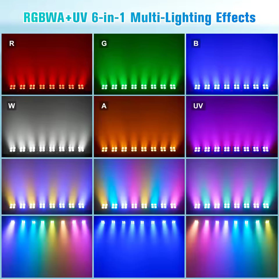 40W wasserdichter LED-PAR-Scheinwerfer (4x10W RGBWA+UV) mit integriertem Akku und DMX-Steuerung für DJs und Discos