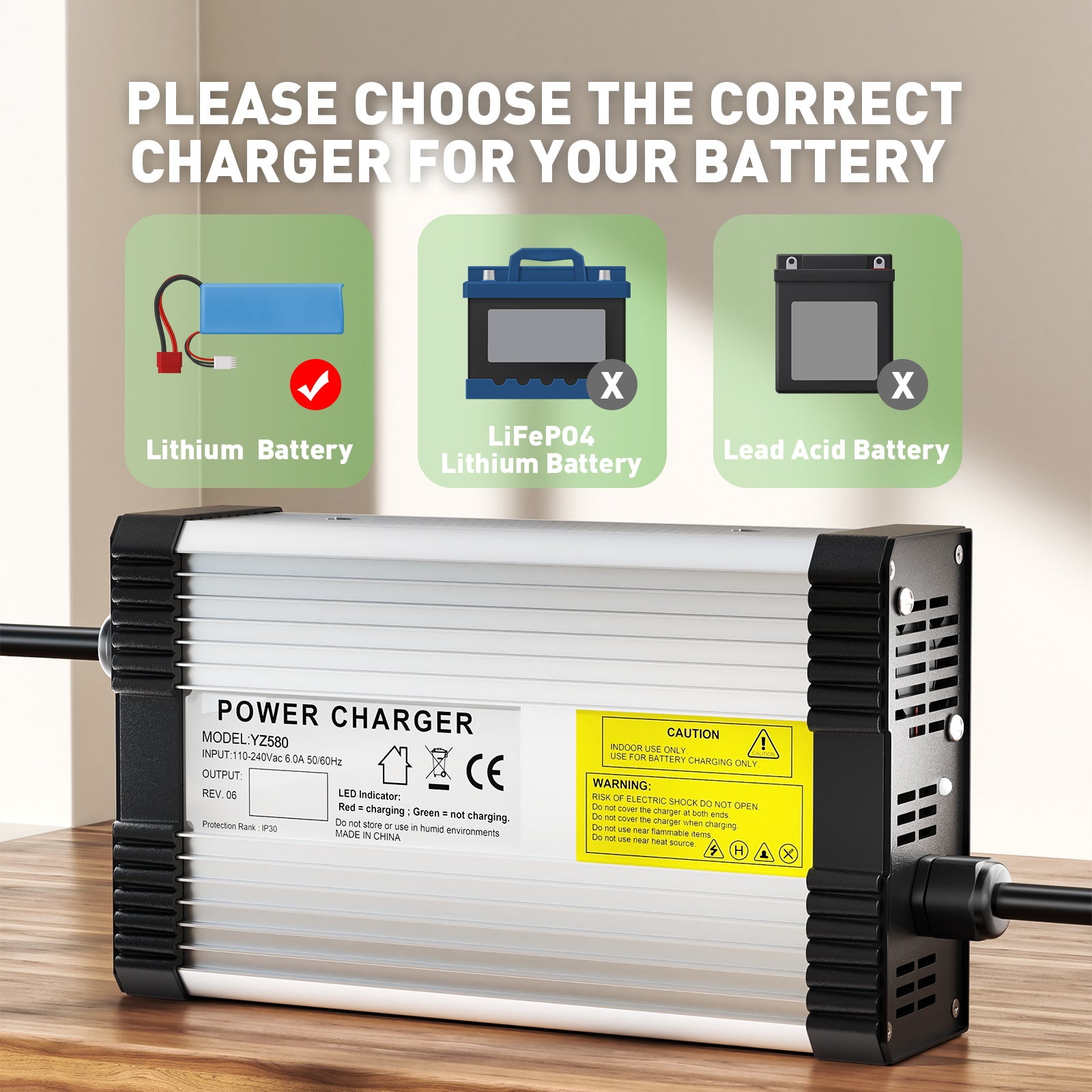 Caricabatterie al litio NOEIFEVO 71.4V 5A per batteria al litio 17S 60V 62.9V, con ventola di raffreddamento, spegnimento automatico