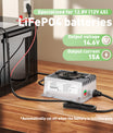 NOEIFEVO 14.6V 15A מטען סוללות LiFePO4 עמיד למים עבור סוללת LiFePO4 12V (12.8V) 4S