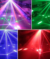 3-i-1 DMX RGBW-partylys, LED-laserstroboskop, disco DJ-beam spot-scenebelysning, dansklub, bryllup, sommerfuglelys