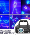 DJ Discolight-partylys, 3D RGB animations-diskolys med fjernbetjening, partylys med DMX, musikstyret beam-effekt scenelys til fest, festival, klub, scene, belysning, show