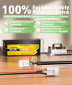 NOEIFEVO 58.4V 50A LiFePO4 batterioplader til 51.2V (48V) 16S LiFePO4 batteri, vandtæt, 0V BMS aktiveret