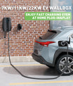 Noeifevo Q5 7KW 11KW 22KW EV Wallbox Latausasema, 5M Latauskaapeli vesitiivis