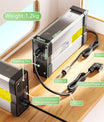 NOEIFEVO 33,6V 12A Lithium-batterilader til 8S 29,6V 30V Lithium-batteri, med køleventilator, automatisk slukning.