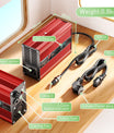 NOEIFEVO 42V 4A Lithium-oplader til 10S 37V Li-Ion Lipo-batterier, med LCD-skærm, køleventilator, automatisk slukning (RØD)