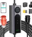 NOEIFEVO Q21W Wlan carregador de carro elétrico móvel Wallbox 11kW com controlo remoto APP, cabo de carregamento trifásico 5m/10m Tipo2 CEE16A 