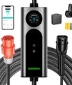Noeifevo Type 2 Mobil EV Wallbox, 11KW 3-fas CEE16A Justerbar Laddningskraft EV-laddare, 5m/10m/15m EV-laddkabel för Model Y/3, ID.3/4/5, MG4, EX30, e-up, e-tron, Zoe och andra elbilar.
