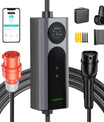 NOEIFEVO Q21W Wlan carregador de carro elétrico móvel Wallbox 11kW com controlo remoto APP, cabo de carregamento trifásico 5m/10m Tipo2 CEE16A 