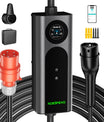 Noeifevo Type 2 Mobil EV Wallbox, 11KW 3-fas CEE16A Justerbar Laddningskraft EV-laddare, 5m/10m/15m EV-laddkabel för Model Y/3, ID.3/4/5, MG4, EX30, e-up, e-tron, Zoe och andra elbilar.
