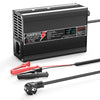 מטען סוללות NOEIFEVO 51.2V 5A ליתיום LiFePO4, מתח טעינה 58.4V, עם מאוורר, מארז אלומיניום, מסך LCD