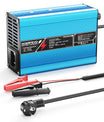 El cargador de batería de litio NOEIFEVO 54.6V 2A 2.5A 3A para baterías Li-Ion Lipo 13S 48.1V, con ventilador de refrigeración y apagado automático (AZUL).