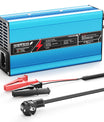 NOEIFEVO 42V 10A Caricabatterie al Litio 10S, per Batteria Li-Ion 10S 37V, Spegnimento Automatico, Corpo in Alluminio, con Ventola (Blu)