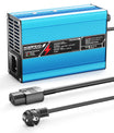 NOEIFEVO 33.6V 2A 3A 4A 5A Carregador de Lítio para Baterias Li-Ion Lipo 8S 29.6V, Ventilador de Resfriamento, Desligamento Automático (AZUL)