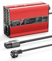 NOEIFEVO 42V 2A 3A 3.5A 4A litiumladdare för 10S 37V Li-Ion Lipo-batterier, kylfläkt, automatisk avstängning(RED)