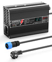 NOEIFEVO 50.4V 2.5A Lithium-batterilader til 12S 44.4V Li-Ion Lipo-batterier, med LCD-display, køleventilator og automatisk slukning