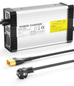 Carregador de bateria de lítio NOEIFEVO 134V 3,5A para bateria de lítio 32S 118,4V 120V, com ventilador de refrigeração e desligamento automático.