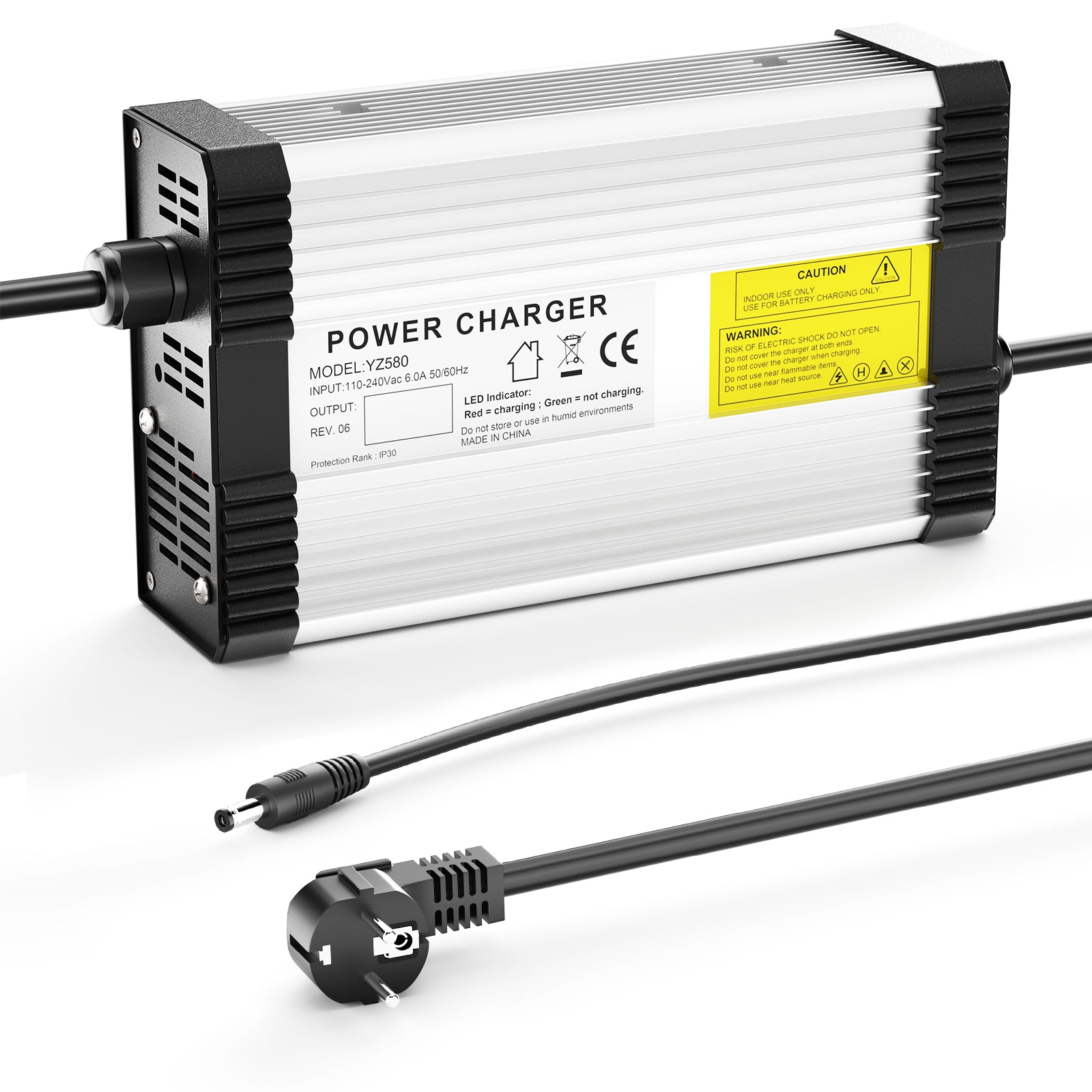 NOEIFEVO 84V 5A Lithium-batterilader til 20S 72V 74V Lithium-batteri, med køleventilator, automatisk afbrydelse.