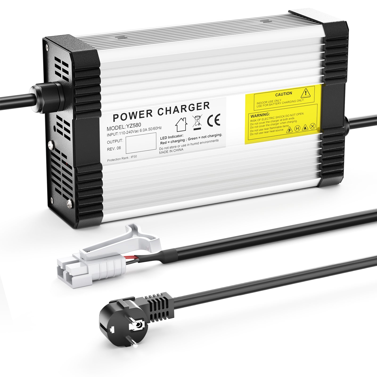 NOEIFEVO 25.2V 15A Caricabatterie per Batteria al Litio 6S 22.2V, con Ventola di Raffreddamento, Spegnimento Automatico