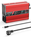 NOEIFEVO 42V 2A 3A 3.5A 4A Caricabatterie al Litio per batterie Li-Ion Lipo 10S 37V, Ventola di raffreddamento, Spegnimento automatico (ROSSO)