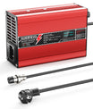 NOEIFEVO 12,6V 5A 6A 7A 8A 10A Carregador de Lítio para Baterias 3S 11,1V Li-Ion Lipo, Ventilador de Resfriamento, Desligamento Automático (Vermelho)