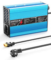 NOEIFEVO 25.2V 2A 3A 4A 5A Cargador de litio para baterías de 6S 22.2V Li-Ion Lipo, ventilador de enfriamiento, apagado automático (AZUL)