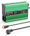 NOEIFEVO מטען ליתיום 29.4V 2A 3A 4A 5A עבור סוללות Li-Ion Lipo 7S 25.9V, מאוורר קירור, כיבוי אוטומטי (ירוק)