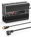 NOEIFEVO 50.4V 2.5A litiumladdare för 12S 44.4V Li-Ion Lipo-batterier, med LCD-display, kylfläkt, automatisk avstängning