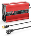 מטען ליתיום NOEIFEVO 12.6V 5A 6A 7A 8A 10A עבור סוללות Li-Ion Lipo 3S 11.1V, עם תצוגת LCD, מאוורר קירור, כיבוי אוטומטי (אדום).