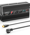 NOEIFEVO מטען ליתיום 12.6V 20A עבור סוללות Li-Ion Lipo 3S 11.1V, מטען לאופניים חשמליים וסקוטרים, תצוגת LED, קופסת אלומיניום