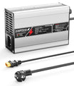 NOEIFEVO 33,6V 2A 3A 4A 5A Lithium-oplader til 8S 29,6V Li-Ion Lipo-batterier, med køleventilator, automatisk slukning