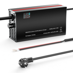 NOEIFEVO 73V 2-20A Lithium-LiFePO4-oplader til 60V 64V 20S LiFePO4-batteri, LCD-skærm, justerbar strøm, oplader til trollingmotor, båd og campingvogne