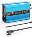 El cargador de batería de litio NOEIFEVO 54.6V 2A 2.5A 3A para baterías Li-Ion Lipo 13S 48.1V, con ventilador de refrigeración y apagado automático (AZUL).