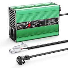 NOEIFEVO 43.8V 4A LiFePO4 Batterijlader voor 12S 36V 38.4V LiFePO4 Batterij, Koelventilator, Automatische Uitschakeling (GROEN)
