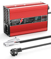 NOEIFEVO 58.8V 2A 2.5A 3A Litiumladdare för 14S 51.8V Li-Ion Lipo-batterier, med LCD-display, kylfläkt, automatisk avstängning(RED)