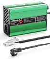 NOEIFEVO 33.6V 5A Cargador de litio para baterías Li-Ion Lipo 8S 29.6V, Ventilador de enfriamiento, apagado automático (VERDE)