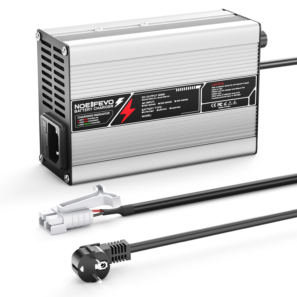 NOEIFEVO 21V 5A Lithium-Ladegerät für 5S 18.5V Li-Ion Lipo-Batterien, Kühlventilator, automatischer Abschaltung