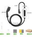 NOEIFEVO F095 3.68KW Typ2 Mobile Wallbox mit Reiseadapter, Typ 2 Zu Schuko EV Ladekabel für Elektrofahrzeug , 6A bis 16A einstellbarer Strom, 4m/6m/11m Type-2-Männlich zu Type-2-Weiblich Ladekabel