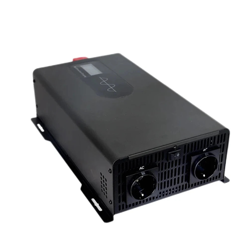 Omvormer 12V 24V 48V 60V 72V 96V naar 230V, spanningsconverter 5000W tot 12000W, pure sinusgolf omvormer met LCD spanningsweergave
