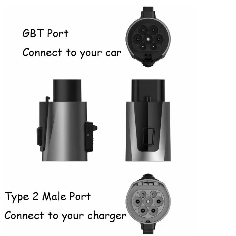 Typ2 zu GB/T EV Adapter 22KW 32A Für Typ2 EV Ladegerät für chinesische Elektrofahrzeuge