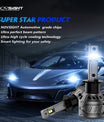 NOVSIGHT H1 Auto LED Scheinwerfer Kit 60W 13000LM 6500K Weiß (2Stück)