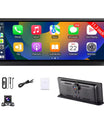 NOEIFEVO 11,3-calowy zaktualizowany ekran Wireless Carplay do samochodów z kamerą 4K i kamerą parkingową 1080p, obsługujący Apple Carplay i Android Auto, radio samochodowe, nawigacja GPS, Mirror Link, sterowanie głosowe, FM, Bluetooth.