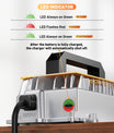מטען סוללות NOEIFEVO 58.4V 20A Lithium Lifepo4 לסוללה 48V (51.2V)16S, עמיד למים, הפעלת BMS 0 V, כיבוי אוטומטי עם הגנה מלאה