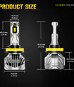 NOEIFEVO H11 Auto Svetelná Žiarovka, 30 000 Lumenov, 130W, 6500K Biela, IP68 Vodotesná, Životnosť 100 000 Hodín, Diaľkové a Stretnutie Svetlo