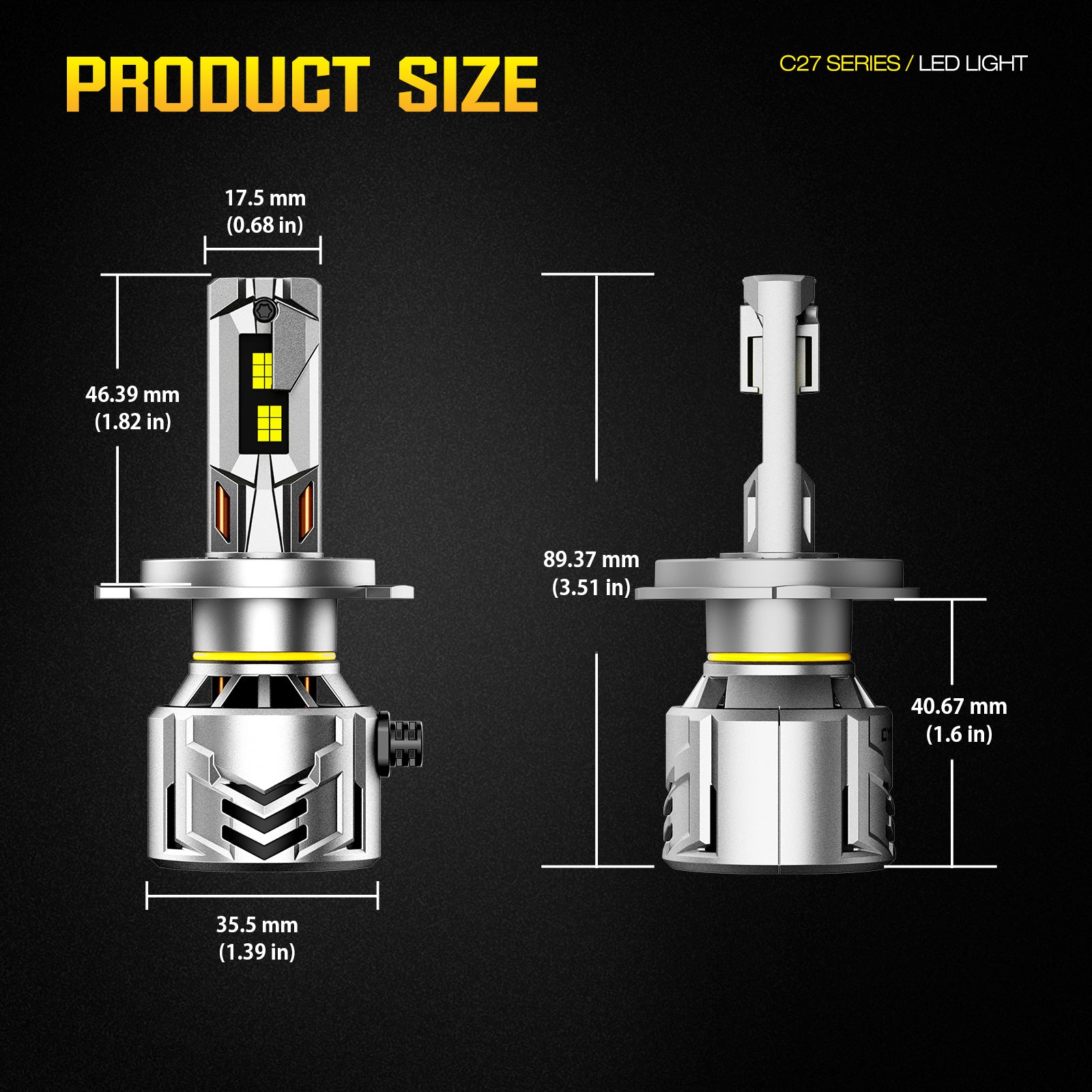 NOEIFEVO H4 LED-Scheinwerfer, 60.000 Lumen, 240W, 6500K Weiß, IP68 Wasserdicht, 100.000 Stunden Lebensdauer, Abblend- und Fernlicht