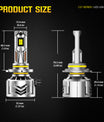 NOEIFEVO 9005 9006 9012 Auto Scheinwerferlampy, 60 000 Lumen, 240 W, 6500K Biela, IP68 Vodotesné, 100 000 hodín životnosti, stretávacie a diaľkové svetlo